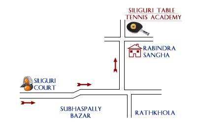 Route map to Siliguri Table Tennis Academy